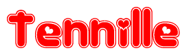 The image displays the word Tennille written in a stylized red font with hearts inside the letters.