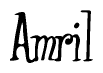 The image is of the word Amril stylized in a cursive script.