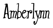 The image is a stylized text or script that reads 'Amberlynn' in a cursive or calligraphic font.