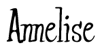 The image contains the word 'Annelise' written in a cursive, stylized font.
