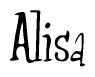 The image is of the word Alisa stylized in a cursive script.