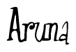 Cursive 'Aruna' Text