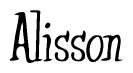 The image is of the word Alisson stylized in a cursive script.