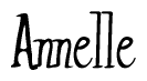 The image is a stylized text or script that reads 'Annelle' in a cursive or calligraphic font.