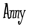 The image is of the word Anny stylized in a cursive script.