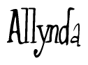 Cursive 'Allynda' Text