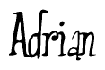The image is a stylized text or script that reads 'Adrian' in a cursive or calligraphic font.