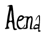 The image contains the word 'Aena' written in a cursive, stylized font.