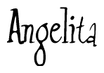 The image is a stylized text or script that reads 'Angelita' in a cursive or calligraphic font.