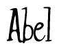 The image is a stylized text or script that reads 'Abel' in a cursive or calligraphic font.