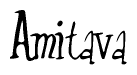 The image is of the word Amitava stylized in a cursive script.