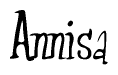 The image contains the word 'Annisa' written in a cursive, stylized font.