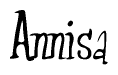 Cursive Script 'Annisa' Text