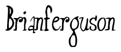 The image contains the word 'Brianferguson' written in a cursive, stylized font.