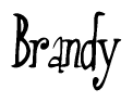 The image is of the word Brandy stylized in a cursive script.