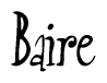 The image contains the word 'Baire' written in a cursive, stylized font.