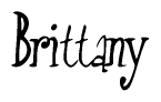 The image is a stylized text or script that reads 'Brittany' in a cursive or calligraphic font.