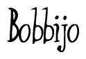 The image is a stylized text or script that reads 'Bobbijo' in a cursive or calligraphic font.