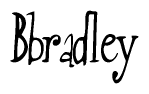 The image contains the word 'Bbradley' written in a cursive, stylized font.