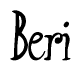 The image is a stylized text or script that reads 'Beri' in a cursive or calligraphic font.
