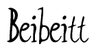 The image is of the word Beibeitt stylized in a cursive script.