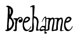 The image contains the word 'Brehanne' written in a cursive, stylized font.