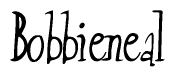 The image contains the word 'Bobbieneal' written in a cursive, stylized font.