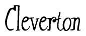 The image contains the word 'Cleverton' written in a cursive, stylized font.