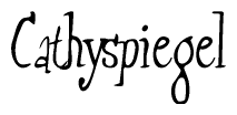 The image is a stylized text or script that reads 'Cathyspiegel' in a cursive or calligraphic font.