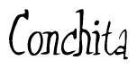 The image is of the word Conchita stylized in a cursive script.
