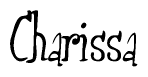 Cursive Script 'Charissa' Text