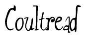 The image is of the word Coultread stylized in a cursive script.