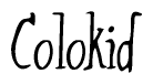 The image is of the word Colokid stylized in a cursive script.