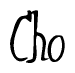 The image is a stylized text or script that reads 'Cho' in a cursive or calligraphic font.