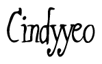 Cursive Script 'Cindyyeo' Text