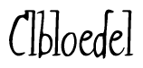 The image contains the word 'Clbloedel' written in a cursive, stylized font.