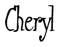 The image is a stylized text or script that reads 'Cheryl' in a cursive or calligraphic font.