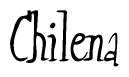 The image contains the word 'Chilena' written in a cursive, stylized font.