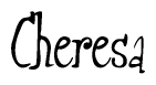 The image is a stylized text or script that reads 'Cheresa' in a cursive or calligraphic font.