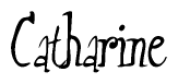 The image is a stylized text or script that reads 'Catharine' in a cursive or calligraphic font.