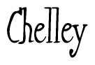 The image contains the word 'Chelley' written in a cursive, stylized font.