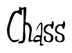 The image is a stylized text or script that reads 'Chass' in a cursive or calligraphic font.