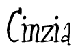The image is of the word Cinzia stylized in a cursive script.