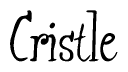 The image is a stylized text or script that reads 'Cristle' in a cursive or calligraphic font.