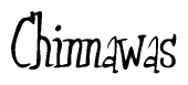 The image is of the word Chinnawas stylized in a cursive script.