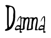 The image is a stylized text or script that reads 'Danna' in a cursive or calligraphic font.