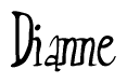 The image is of the word Dianne stylized in a cursive script.