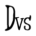 The image contains the word 'Dvs' written in a cursive, stylized font.