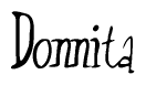 The image contains the word 'Donnita' written in a cursive, stylized font.