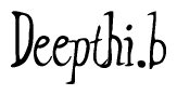 The image is a stylized text or script that reads 'Deepthib' in a cursive or calligraphic font.
